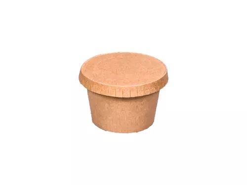 Pojemnik papierowy kraft do sosów 60ml śr. 62 mm