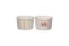 Pojemnik papierowy na lody i desery 245ml – wzór pastelowy mix