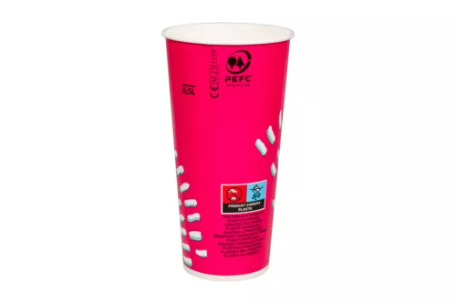 Kubek papierowy do zimnych napojów SUNRISE 500 ml śr. 90 mm
