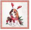 Serwetki papierowe świąteczne 33x33 cm SANTA DOG