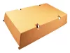 Pudełko cateringowe XXL, wieko do tacki z odpowietrznikami - brązowe 290/310x170/195 wys. 50 mm