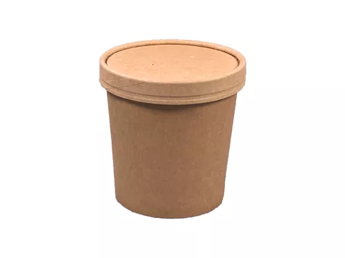 Pojemnik papierowy na zupę KRAFT 400ml (16oz) śr.96mm