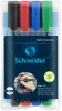 MARKER PERMANENTNY SCHNEIDER, MAXX 130, OKRĄGŁA, 1-3 MM, 4 SZTUKI, MIX KOLORÓW