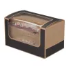 Prostokątne pudełko na kanapki 125 x 77 x 72mm czarny + kraft