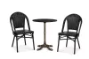 Krzesło ogrodowe PARIS czarne, aluminiowa rama, rattan syntetyczny