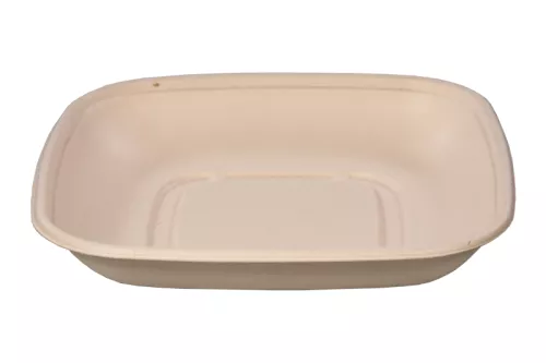 Miska kraft kwadratowa z pulpy 216x216x40 mm 750 ml