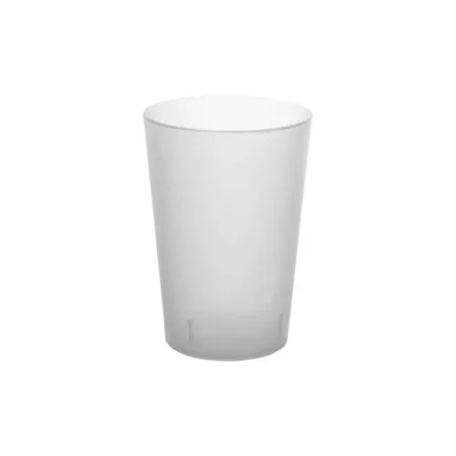 Kubek plastikowy 200 ml PP do systemów wielokrotnego użytku, nietłukący, mleczny