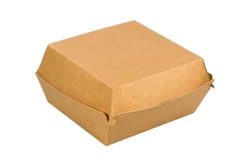 Pudełko kartonowe na hamburgera duże 115x115x70 mm kraft
