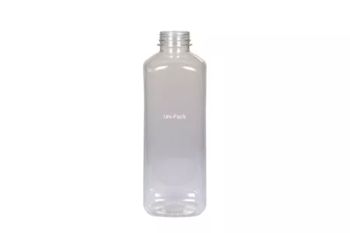 Butelka plastikowa rPET kwadratowa gładka 1000 ml śr. 3/38 mm