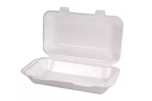 Menu Box niedzielony połówka biały styropianowy