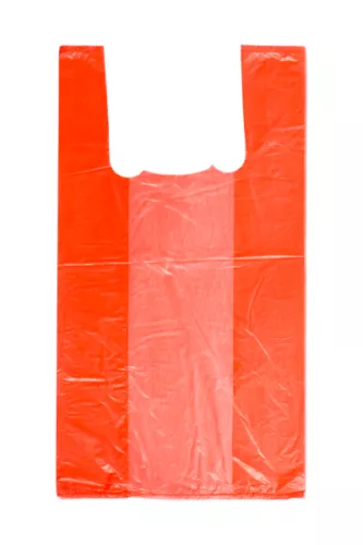 Reklamówka zrywka / Torba foliowa czerwona 28x50cm 12my