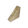 Trójkątne pudełko na kanapki 123x52x123mm brązowe