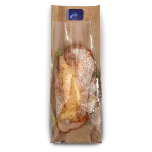 Torebka na kanapkę Pano Razor 300x50x120 mm, BON APPETIT, Papier + PET