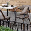 Fotel ogrodowy MONACO brązowo-czarny, aluminiowa rama, texteline