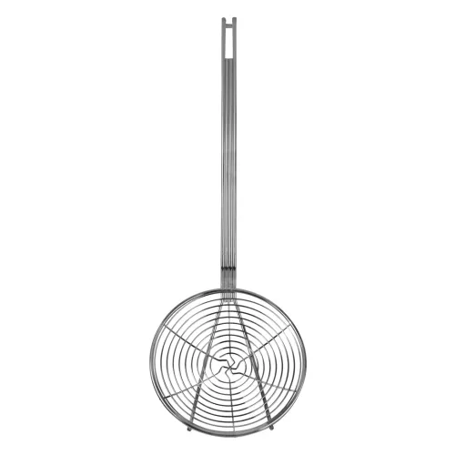 Łyżka cedzakowa siatkowa śr.18 cm dł.34 cm, stalowa