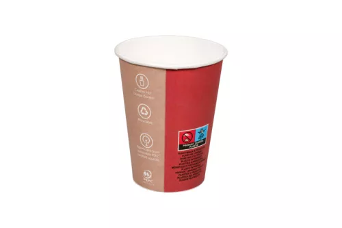 Kubek papierowy 1-warstwowy 'coffee to go' 300ml śr.90 mm (z logo żółw)