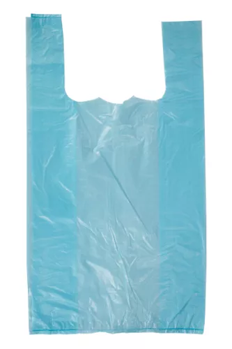 Reklamówka zrywka / Torba foliowa niebieska 28x50cm 12my