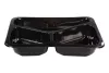 Pojemnik obiadowy 3-dzielny czarny PP 227x178x40 mm LIGHT do zgrzewu