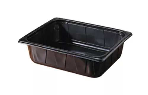 Pojemnik 1/2 GN 325x265x80 mm Czarny 1-Komorowy do zgrzewu (Duni 115543)