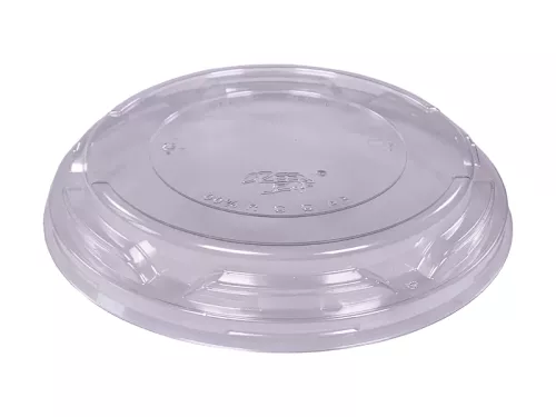 Wieczko rPET do pojemnika sałatkowego brązowo-białego GREEN LEAF 1100/1300ml śr. 180mm