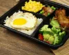 Opakowanie na sushi / lunch box, 5-komorowe 270x212x40+15 mm (HP74) komplet