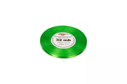 Wstążka satynowa 6mm/32m zielona