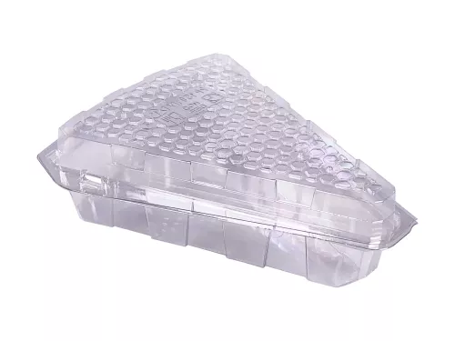 Trójkątne opakowanie na porcję ciasta PP 162X135X80 mm (1/8 śr. 260mm)