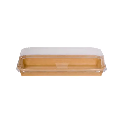 Pudełko papierowe YUMI™ 220x80mm (HP02) kraft do sushi z wieczkiem