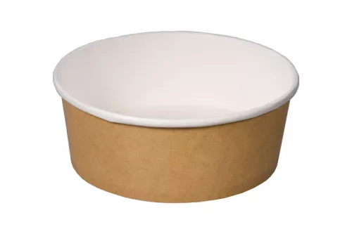 Pojemnik sałatkowy papierowy brązowo-biały 1300 ml śr. 184 mm