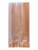 Torba papierowa fałdowa 33x15x4 cm brązowa 100% ECO z okienkiem papierowym w fałdzie