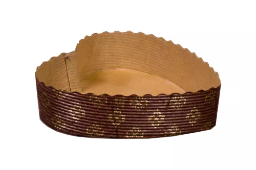 Foremka do pieczenia serce 300 ml 13x13,3x3,5 cm, papierowa, brązowa
