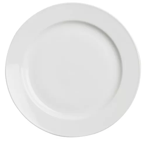 Talerz płaski 32cm HERKULES, płytki, porcelanowy, biały