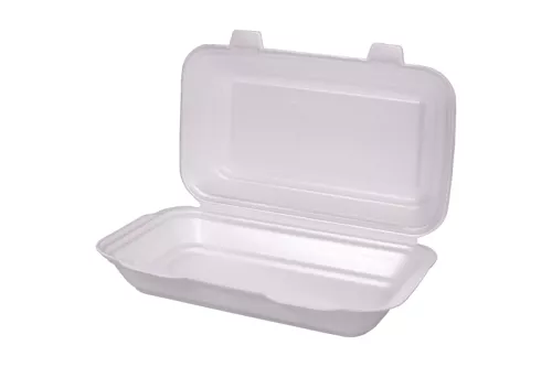 Menu Box niedzielony połówka biały styropianowy