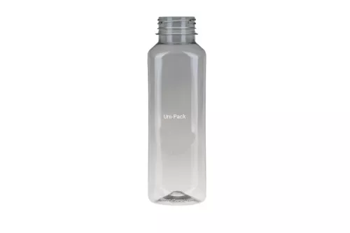 Butelka plastikowa rPET kwadratowa gładka 400 ml śr. 2/38 mm