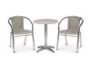 Fotel ogrodowy ALU-BISTRO khaki, aluminiowa rama, rattan syntetyczny