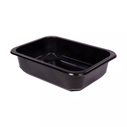Pojemnik 1-komorowy 850 ml 187x137x48 mm MEDIUM PP czarny do zgrzewu