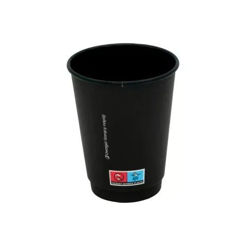 Kubek papierowy 100% czarny 300 ml/ 12 oz śr. 90 mm, 2-warstwowy BLACK