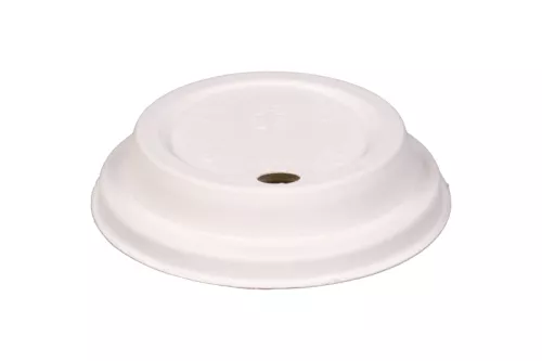 Wieczko z masy papierowej białe śr. 90mm z trzciny cukrowej