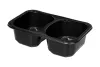 Pojemnik obiadowy 2-dzielny 275/275 ml 178x113x50 mm Mała Dieta PP czarny do zgrzewu