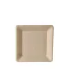 TALERZ KWADRATOWY 15,5X15,5 CM Z TRZCINY CUKROWEJ NATURAL (50) (500)