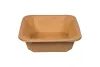 Papierowy pojemnik sałatkowy Stretto™ 650 ml kwadratowy kraft 154x154x44 mm