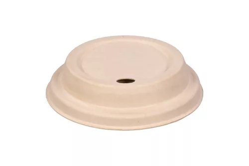 Wieczko z masy papierowej eco/natural śr. 90mm z trzciny cukrowej