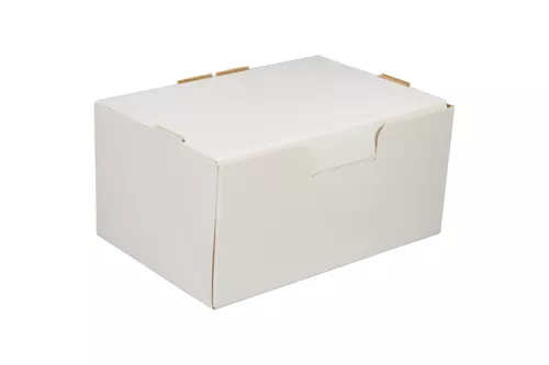 Kartonik na torty z wieczkiem klapowym 16,5x11x8 cm biało-brązowy