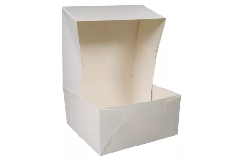 Kartonik na torty z wieczkiem klapowym 22x22x11 cm biały