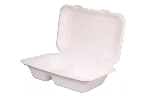 Menubox 2-dzielny z trzciny cukrowej 240x165x63 mm