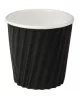 Kubek papierowy 2-warstwowy czarny ripple wrap 100 ml śr. 65 mm