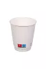 Kubek papierowy 2-warstwowy biały 300ml/12oz śr. 90 mm (z logo żółw)