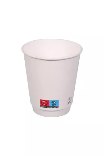 Kubek papierowy 2-warstwowy biały 300ml/12oz śr. 90 mm (z logo żółw)