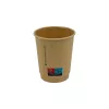 Kubek papierowy 2-warstwowy kraft 200 ml śr. 80 mm premium (z logo żółw)