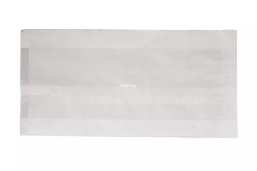 Torba papierowa fałdowa biała 35x18x6 cm